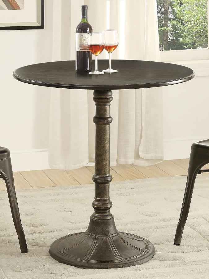 Oswego Round 30-inch Bistro Dining Table Bronze - Home & Sleep Outlet