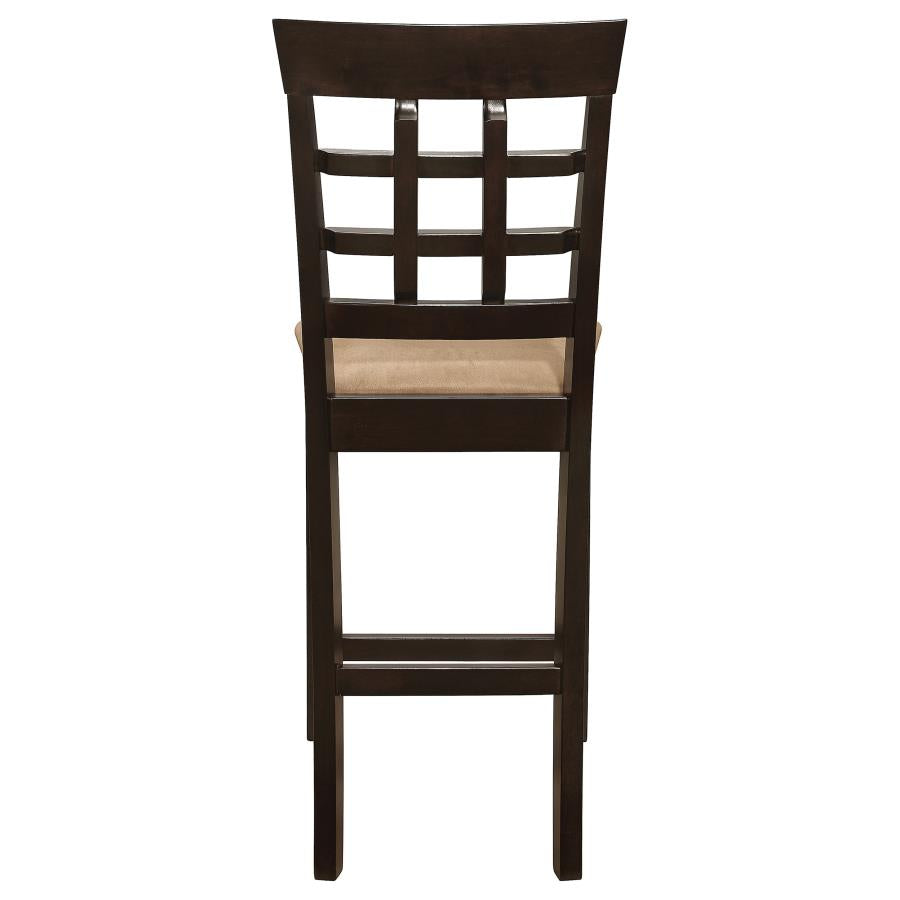 Gabriel Lattice Back Counter Chair Cappuccino (Set of 2) - Home & Sleep Outlet