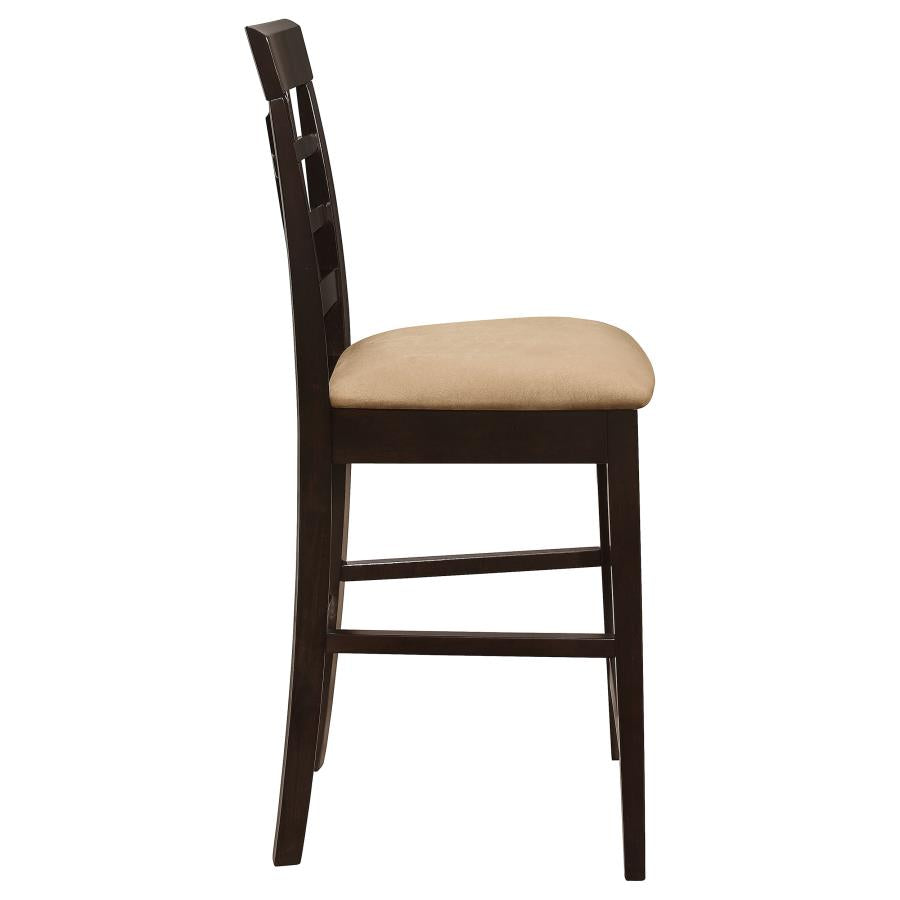 Gabriel Lattice Back Counter Chair Cappuccino (Set of 2) - Home & Sleep Outlet