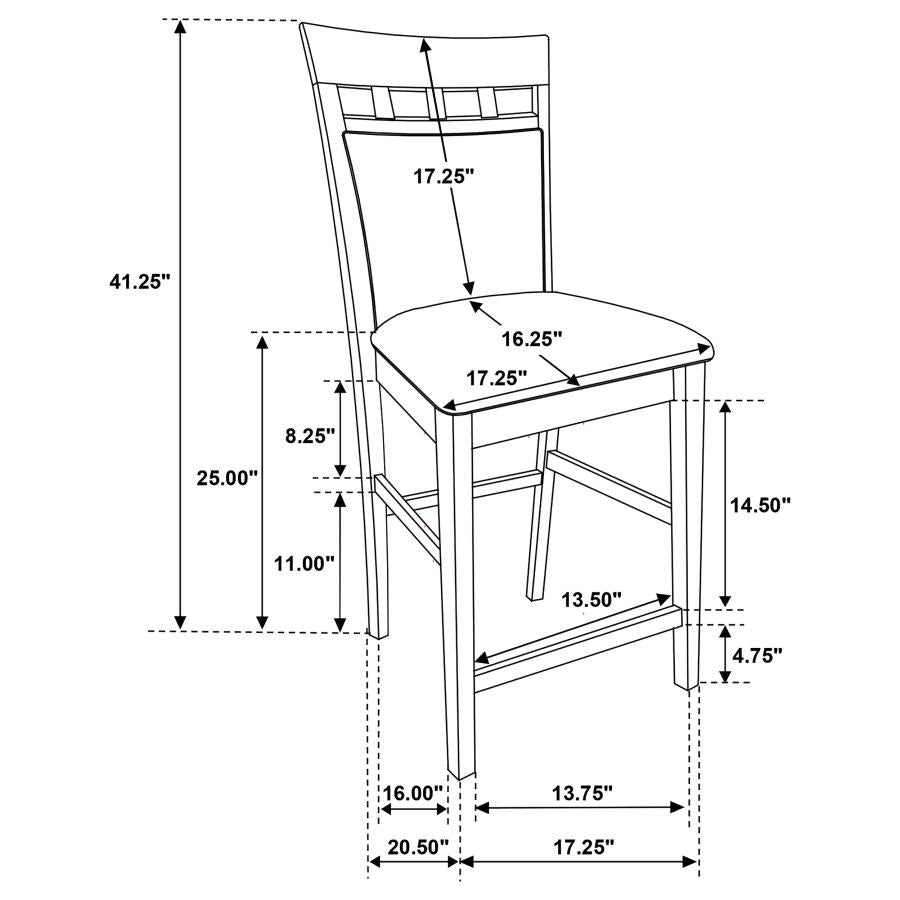 Gabriel Closed Back Counter Chair Cappuccino (Set of 2) - Home & Sleep Outlet