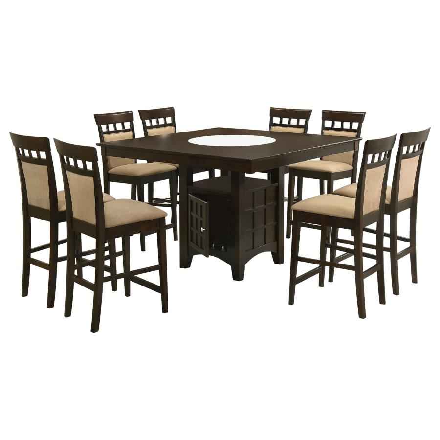 Gabriel 9-piece Square Counter Height Dining Set Cappuccino - Home & Sleep Outlet