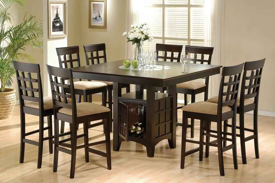 Gabriel 9-piece Square Counter Height Dining Set Cappuccino - Home & Sleep Outlet