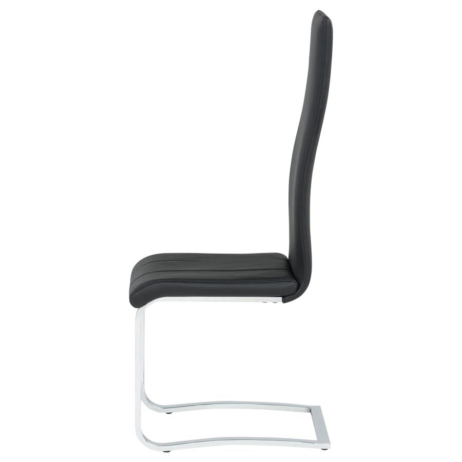 Montclair Upholstered Dining Side Chair Black (Set of 4) - Home & Sleep Outlet