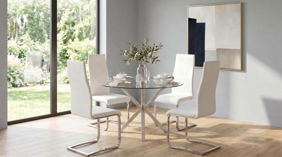 Montclair Upholstered Dining Side Chair White (Set of 4) - Home & Sleep Outlet
