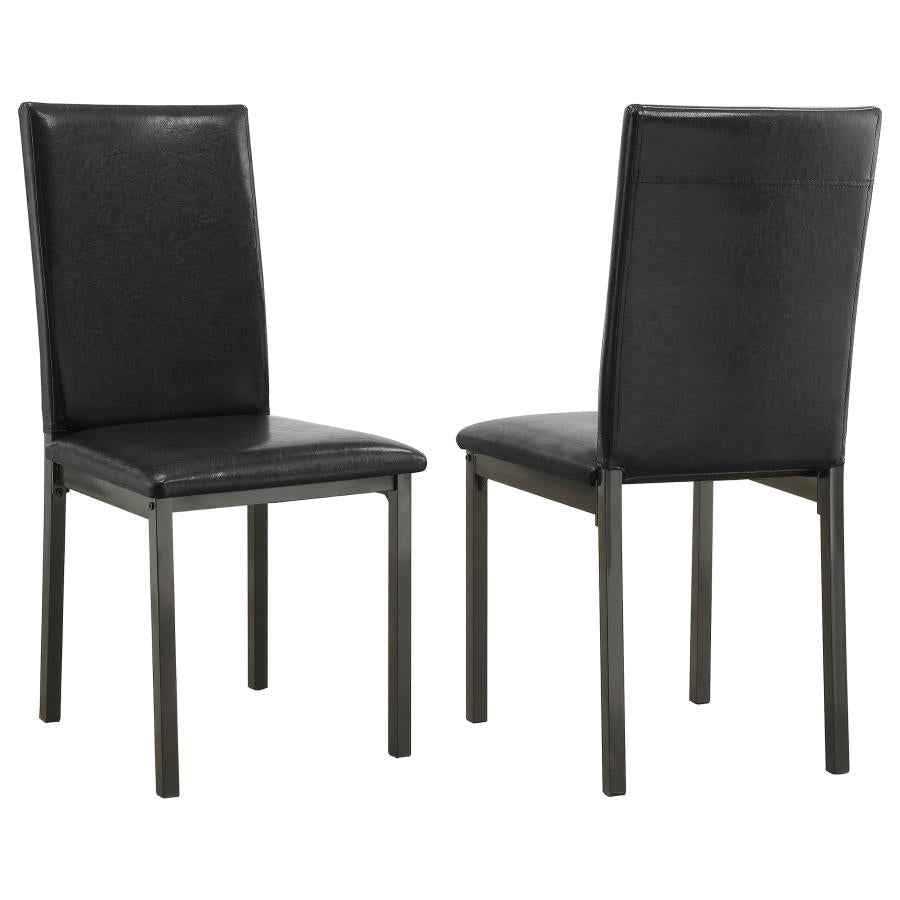 Garza Upholstered Dining Side Chair Dark Brown (Set of 2) - Home & Sleep Outlet