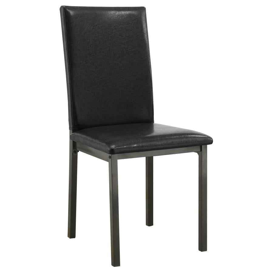 Garza Upholstered Dining Side Chair Dark Brown (Set of 2) - Home & Sleep Outlet
