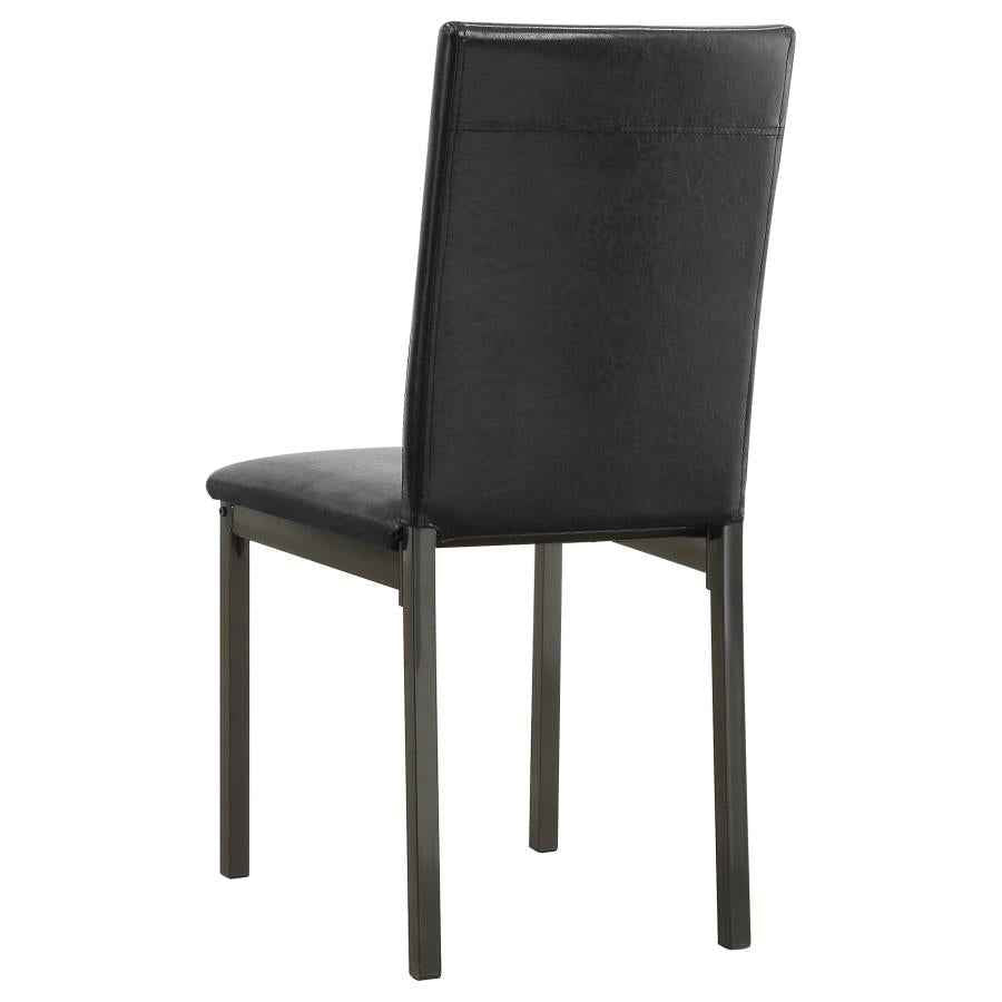 Garza Upholstered Dining Side Chair Dark Brown (Set of 2) - Home & Sleep Outlet