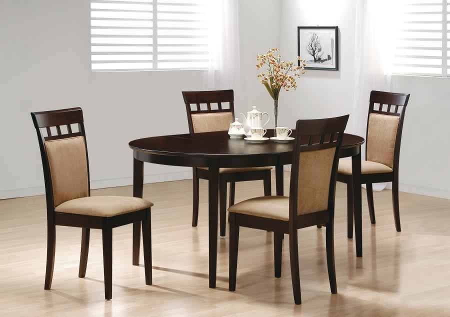 Gabriel 5-piece Extension Leaf Dining Table Set Cappuccino - Home & Sleep Outlet