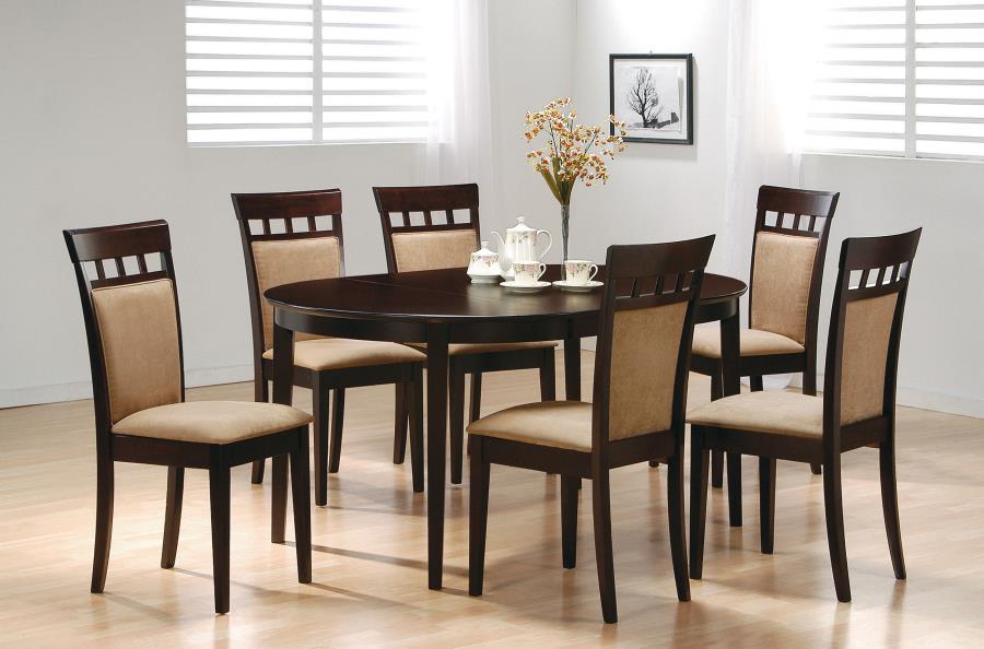 Gabriel Oval 60-inch Extension Leaf Dining Table Cappuccino - Home & Sleep Outlet