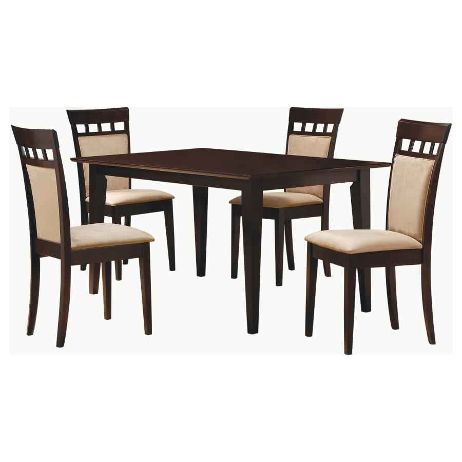 Gabriel 5-piece Rectangular 59-inch Dining Set Cappuccino - Home & Sleep Outlet