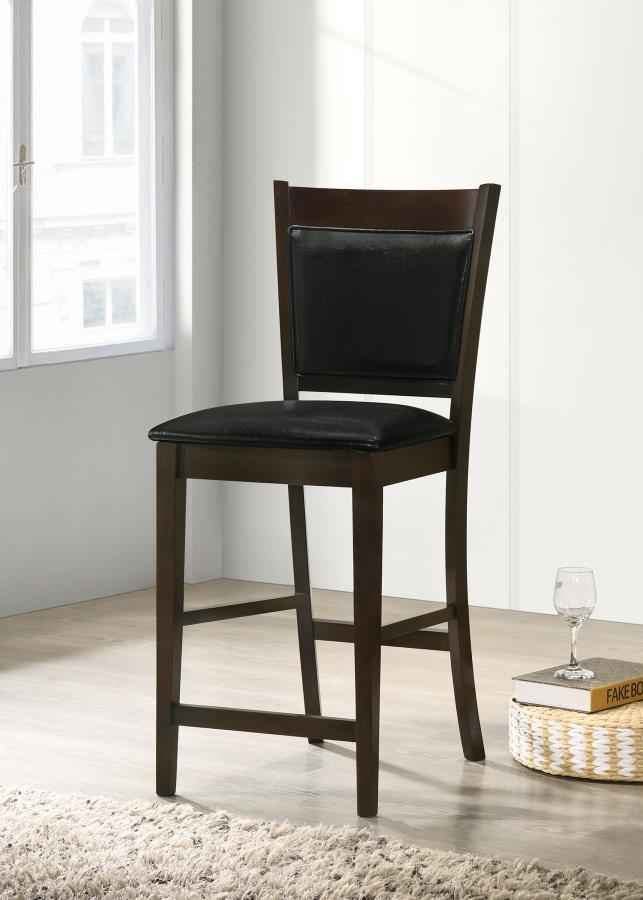 Jaden Upholstered Counter Chair Espresso (Set of 2) - Home & Sleep Outlet