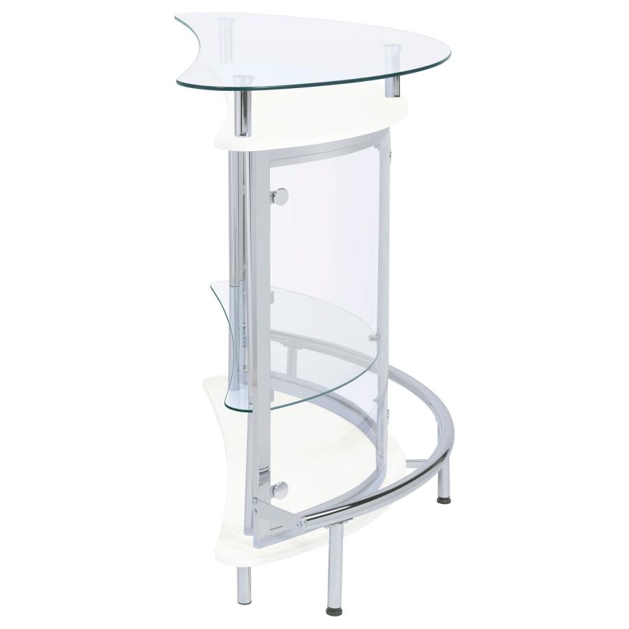 Amarillo Freestanding Glass Top Home Bar Wine Cabinet White - Home & Sleep Outlet