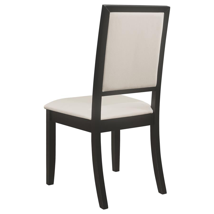 Louise Upholstered Wood Dining Side Chair Black (Set of 2) - Home & Sleep Outlet