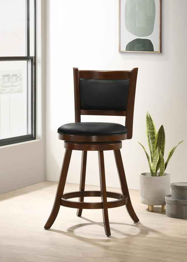 Broxton Upholstered Swivel Counter Chair Chestnut (Set of 2) - Home & Sleep Outlet