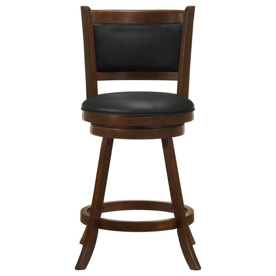 Broxton Upholstered Swivel Counter Chair Chestnut (Set of 2) - Home & Sleep Outlet