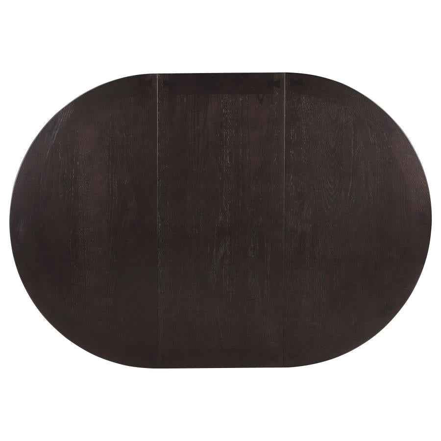 Lavon Oval 60-inch Wood Extension Leaf Dining Table Espresso