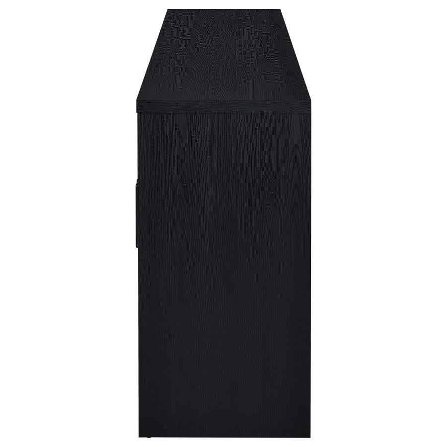 Riva 4-door Dining Sideboard Buffet Storage Credenza Black