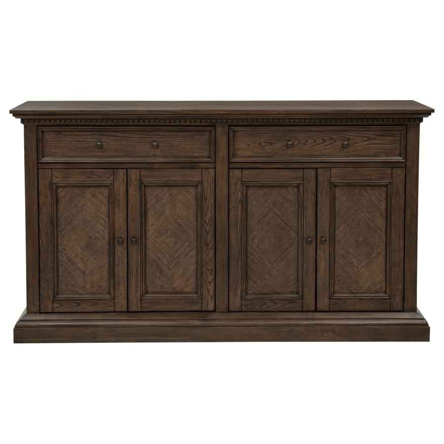 Ridgewell 2-drawer 4-door Dining Server Dark Oak