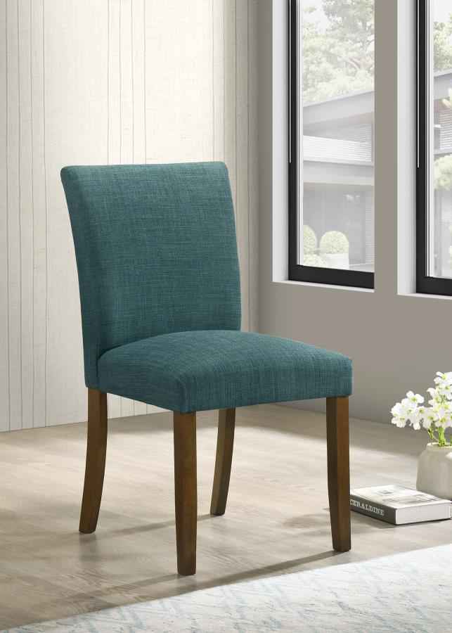 Paxton Upholstered Dining Side Chair Teal Blue (Set of 2)