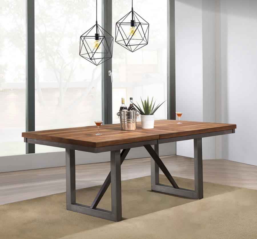 Spring Creek 77-inch Extension Dining Table Natural Walnut