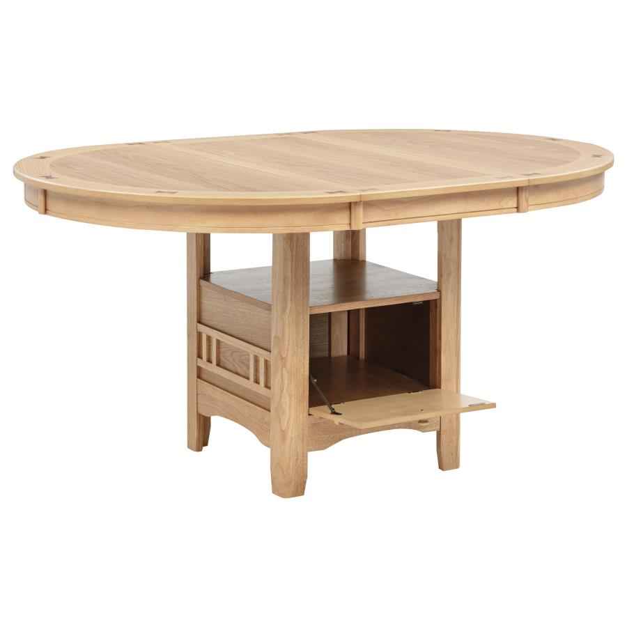 Lavon 5-piece Oval Extension Leaf Dining Set Light Oak