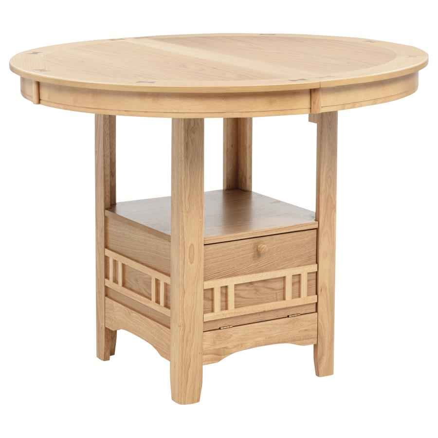 Lavon Oval 60-inch Counter Height Extension Dining Table Light Oak