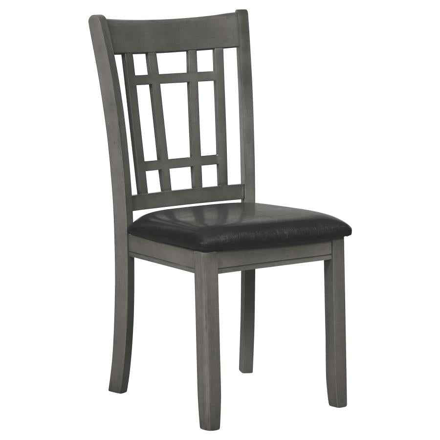 Lavon Wood Dining Side Chair Black and Medium Grey (Set of 2)