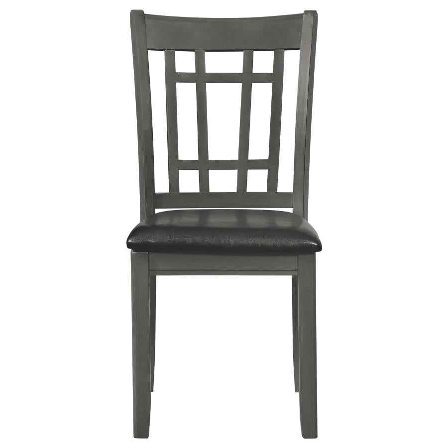 Lavon Wood Dining Side Chair Black and Medium Grey (Set of 2)