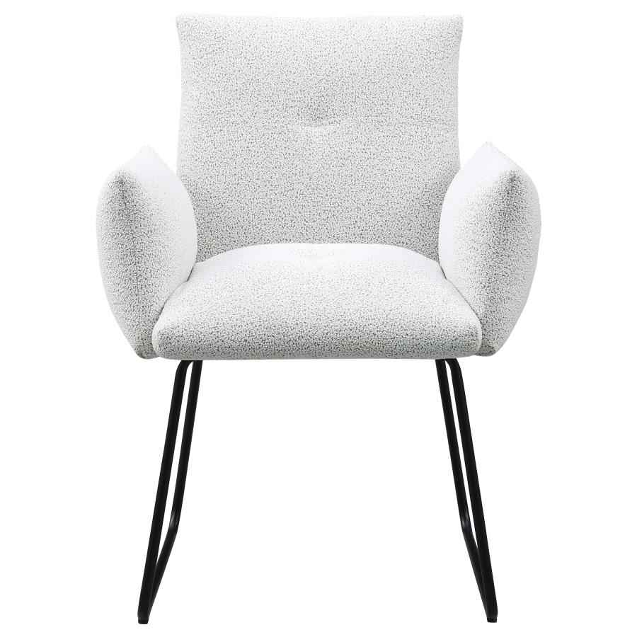 Ackland Upholstered Dining Arm Chair Light Grey (Set of 2)