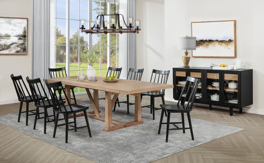 Middleton Solid Wood Dining Side Chair Black (Set of 2)