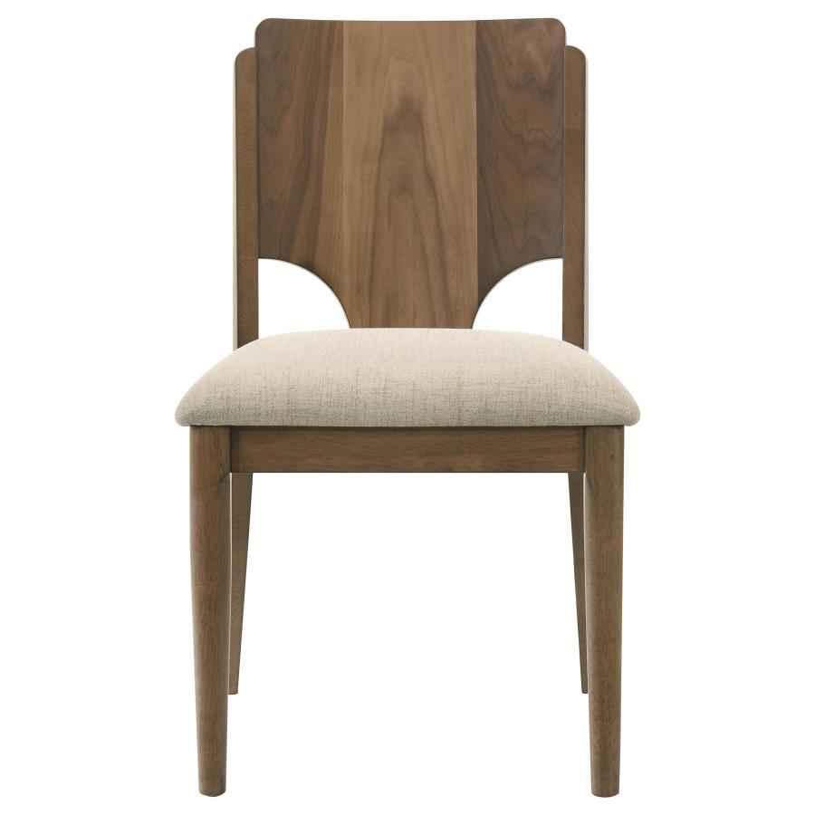 Crestmore Dining Chair Upholstered Seat Walnut (Set of 2)