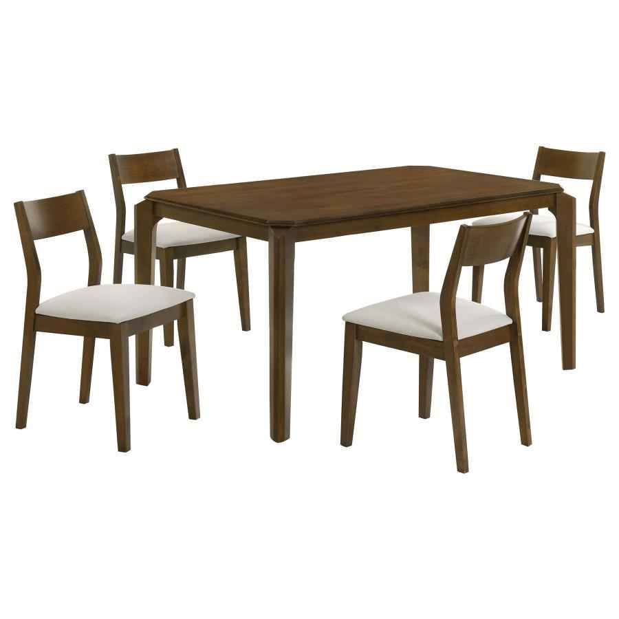 Almonte 5-piece 59-inch Rectangular Dining Set Dark Brown - Home & Sleep Outlet