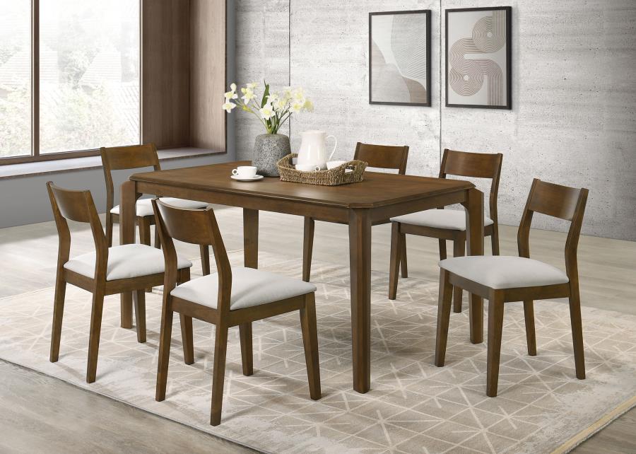 Almonte 59-inch Rectangular Wood Dining Table Dark Brown - Home & Sleep Outlet