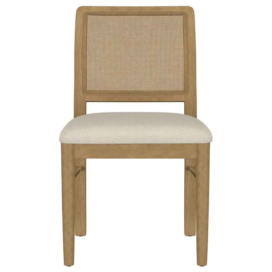 Arini Rattan Cane Dining Side Chair Sand Wash (Set of 2) - Home & Sleep Outlet