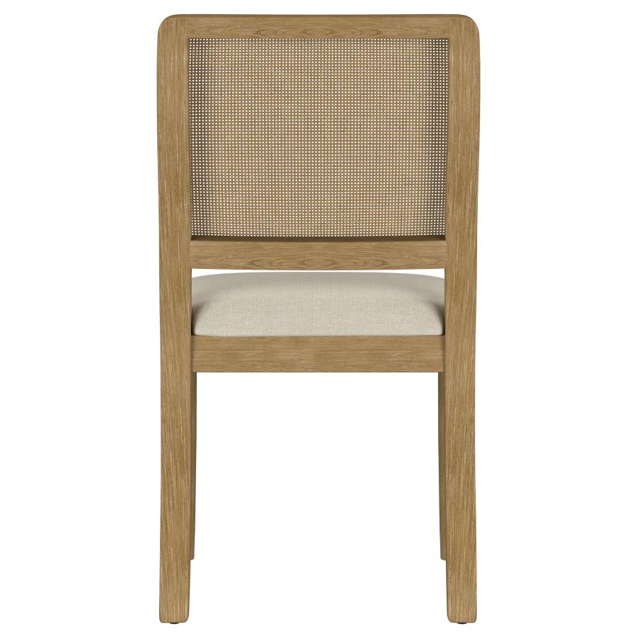 Arini Rattan Cane Dining Side Chair Sand Wash (Set of 2) - Home & Sleep Outlet
