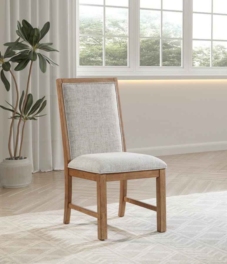 Bruner Upholstered Side Chair Natural Brown (Set of 2) - Home & Sleep Outlet
