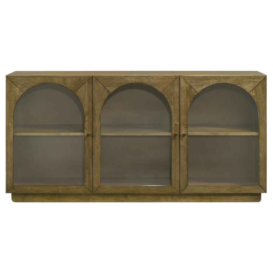 Castlewood 71-inch Dining Sideboard Buffet Server Brown Oak