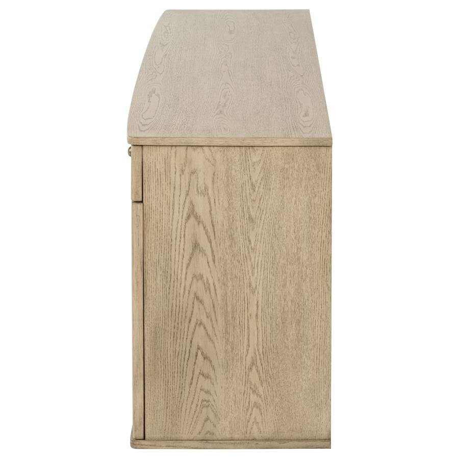 Kailani 4-door Cane Sideboard Buffet Cabinet Beige Oak