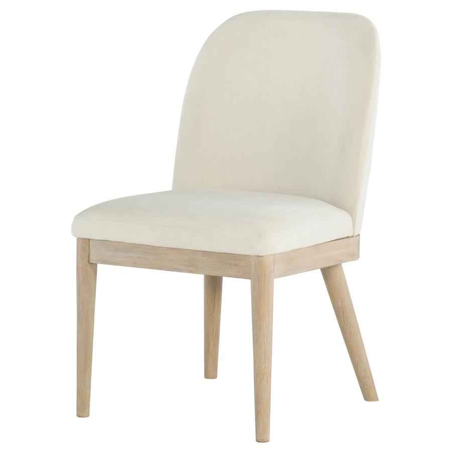 Solano Upholstered Dining Side Chair Beige (Set of 2)