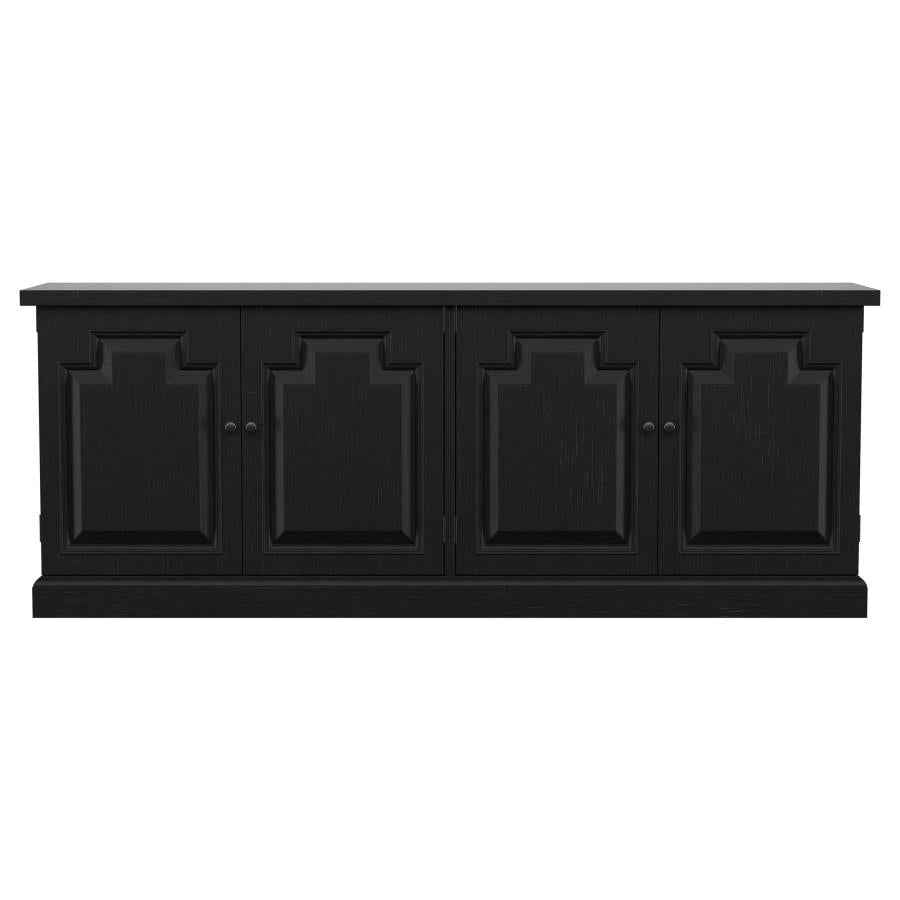 Florence 4-door Dining Sideboard Buffet Distressed Black