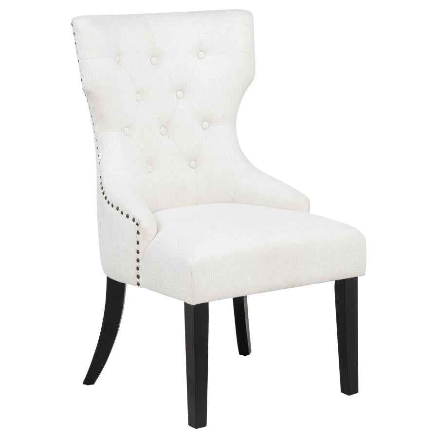 Baney Fabric Upholstered Dining Side Chair Cream and Black