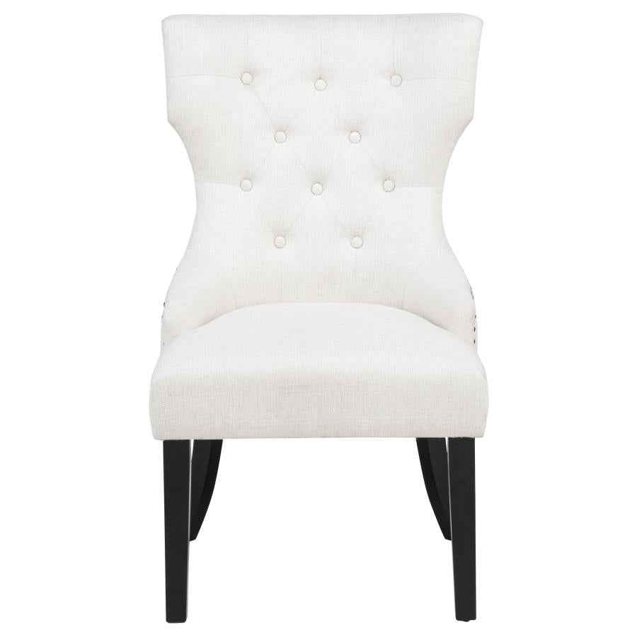Baney Fabric Upholstered Dining Side Chair Cream and Black