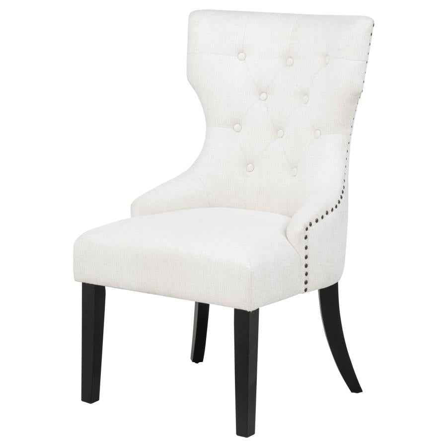 Baney Fabric Upholstered Dining Side Chair Cream and Black