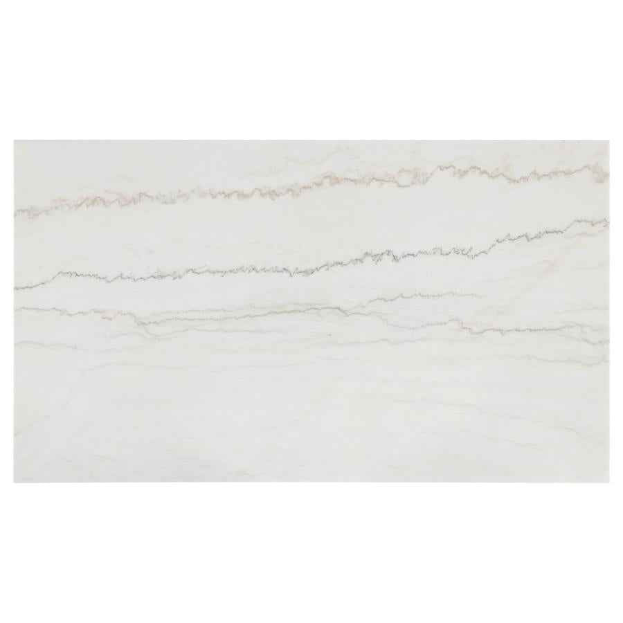 Averill 7-piece White Marble Top Dining Set Tan and Coffee Bean