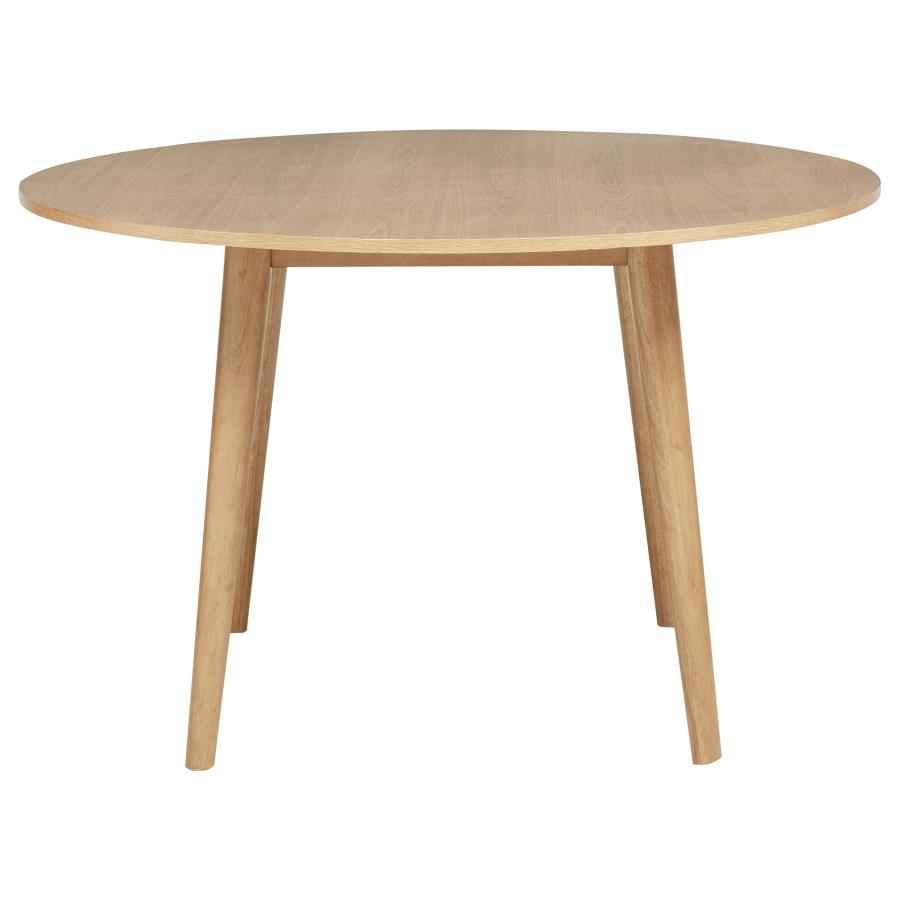 Andrews 5-piece Round Dining Table Set Light Ash and White