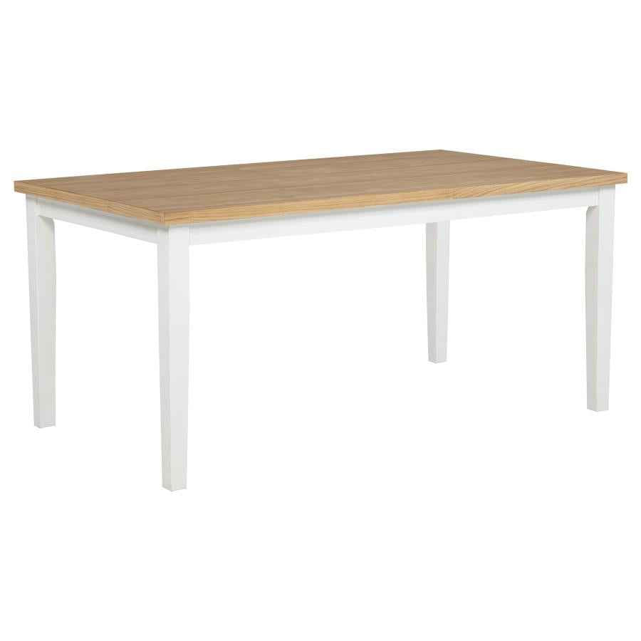 Andrews 7-piece Rectangular Dining Set Light Ash and White