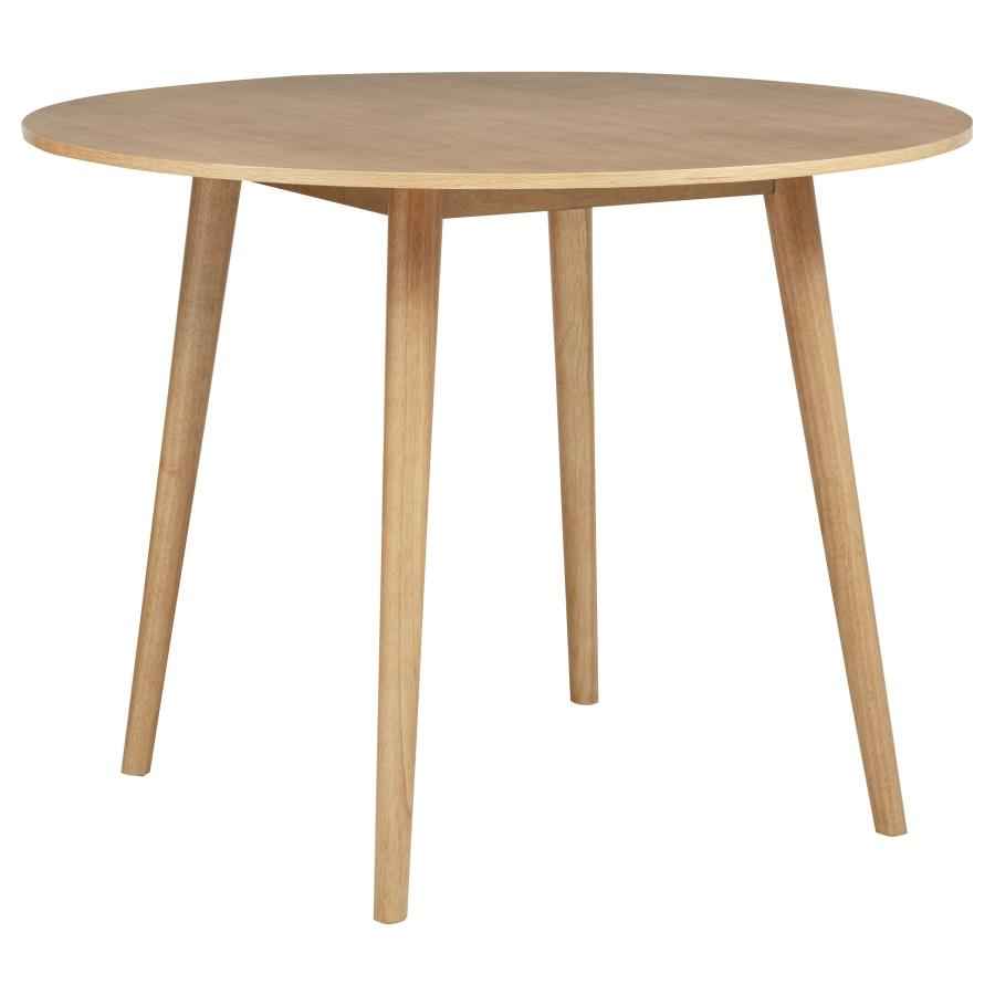 Andrews 5-piece Round Counter Dining Set Light Ash and White