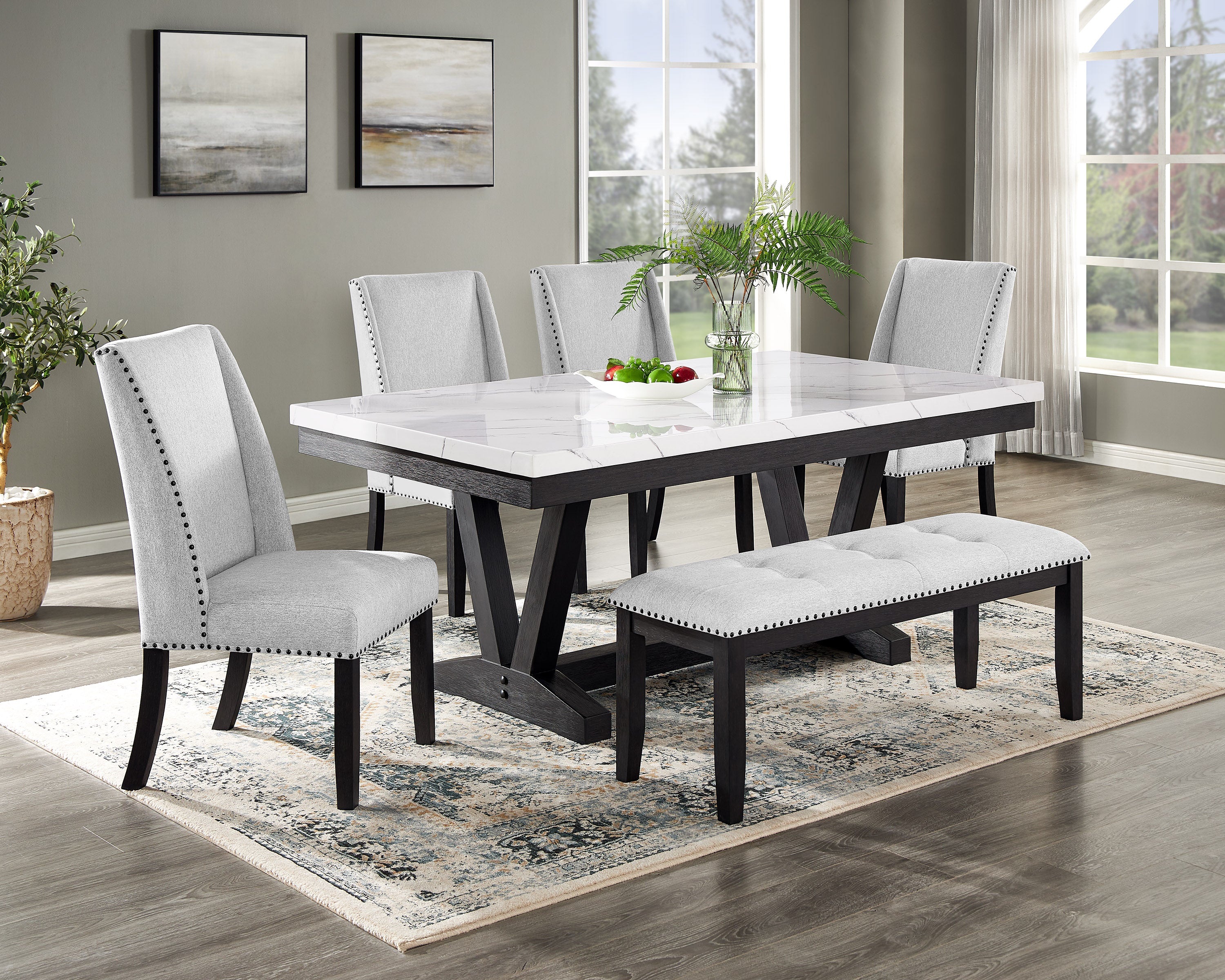 VANCE 1319-7P/1320DV (7-Piece Dining Set)