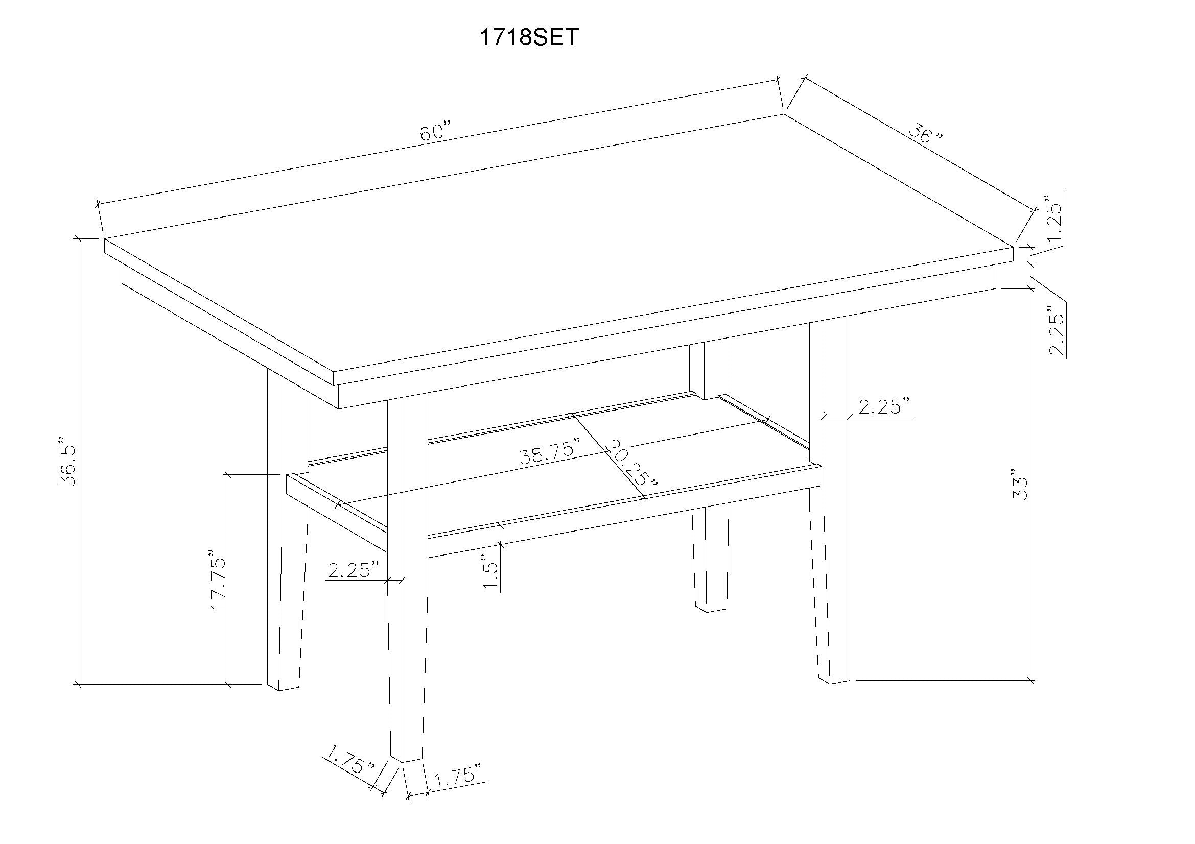 MARBEL 1718-6P (2-Piece Counter Dining Set)
