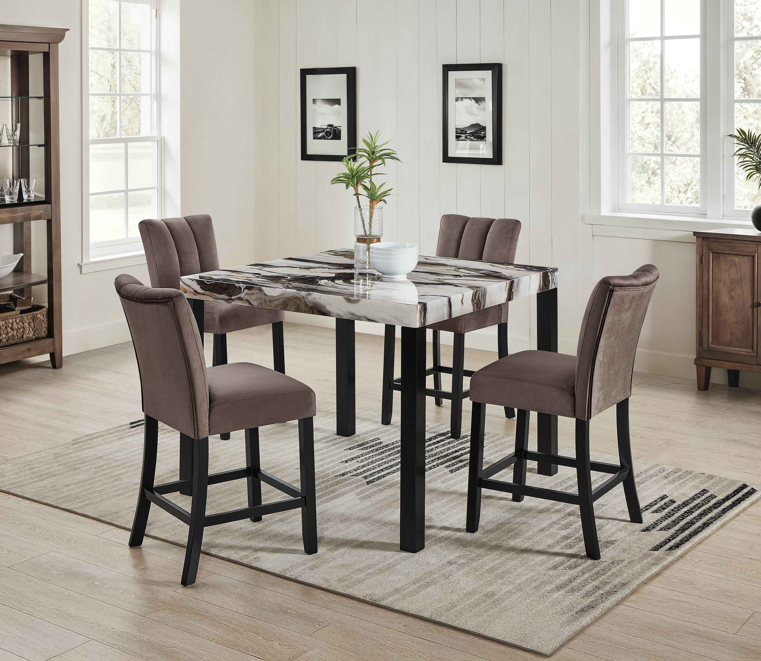 VEGA 1720-5P (5-Piece Counter Dining Set)